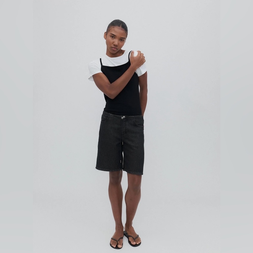 Still Here Cool Shorts Washed Black Size 28